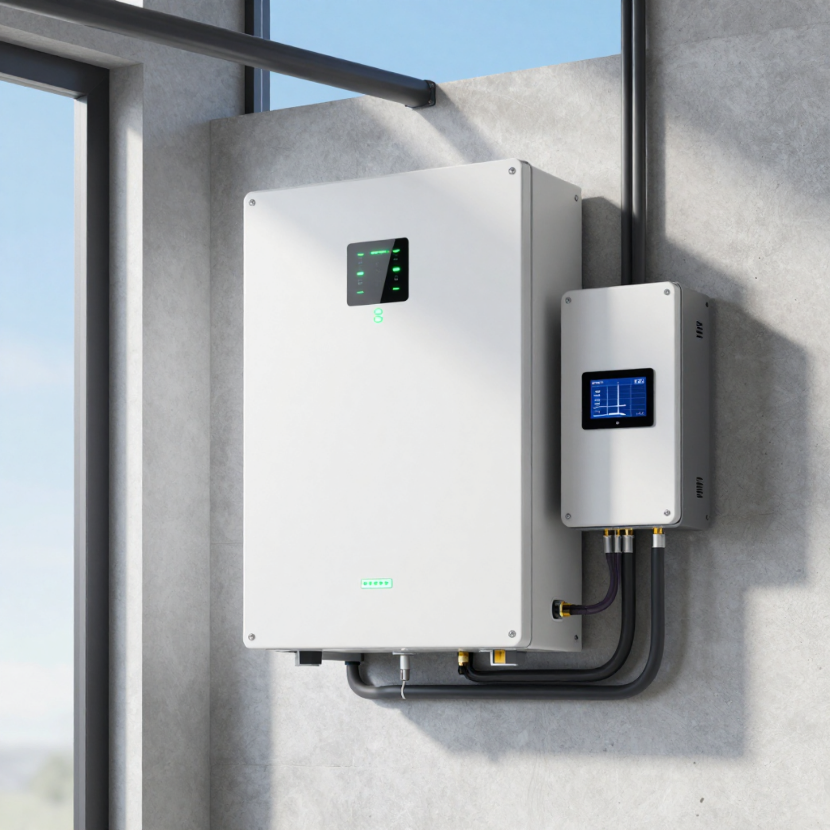 แบตเตอรี่สำรองไฟระบบ Hybrid ติดตั้งจริงโดยล่ำซำ โซล่าร์